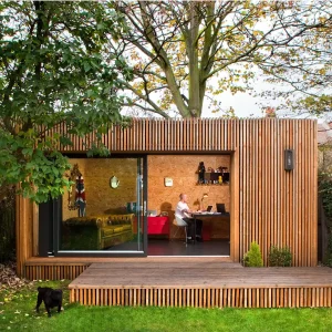 Exterior of Ecospace's garden room